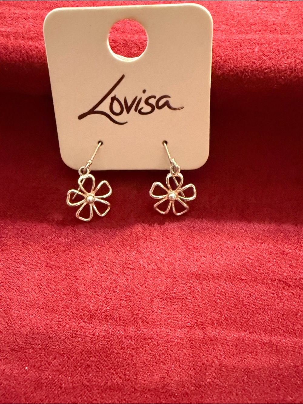 Silver Floral Drop Earrings - Silver Flower Dangle